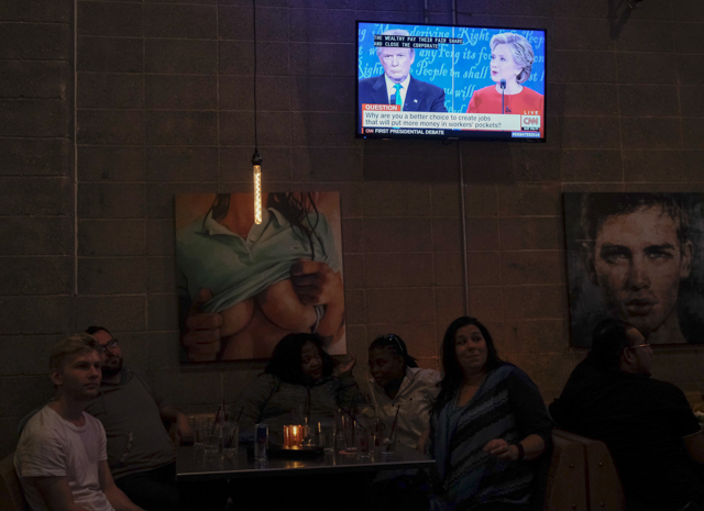 Trump Clinton Debate watch at Lush.